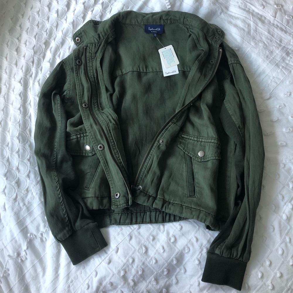 Army Green Cropped Jacket